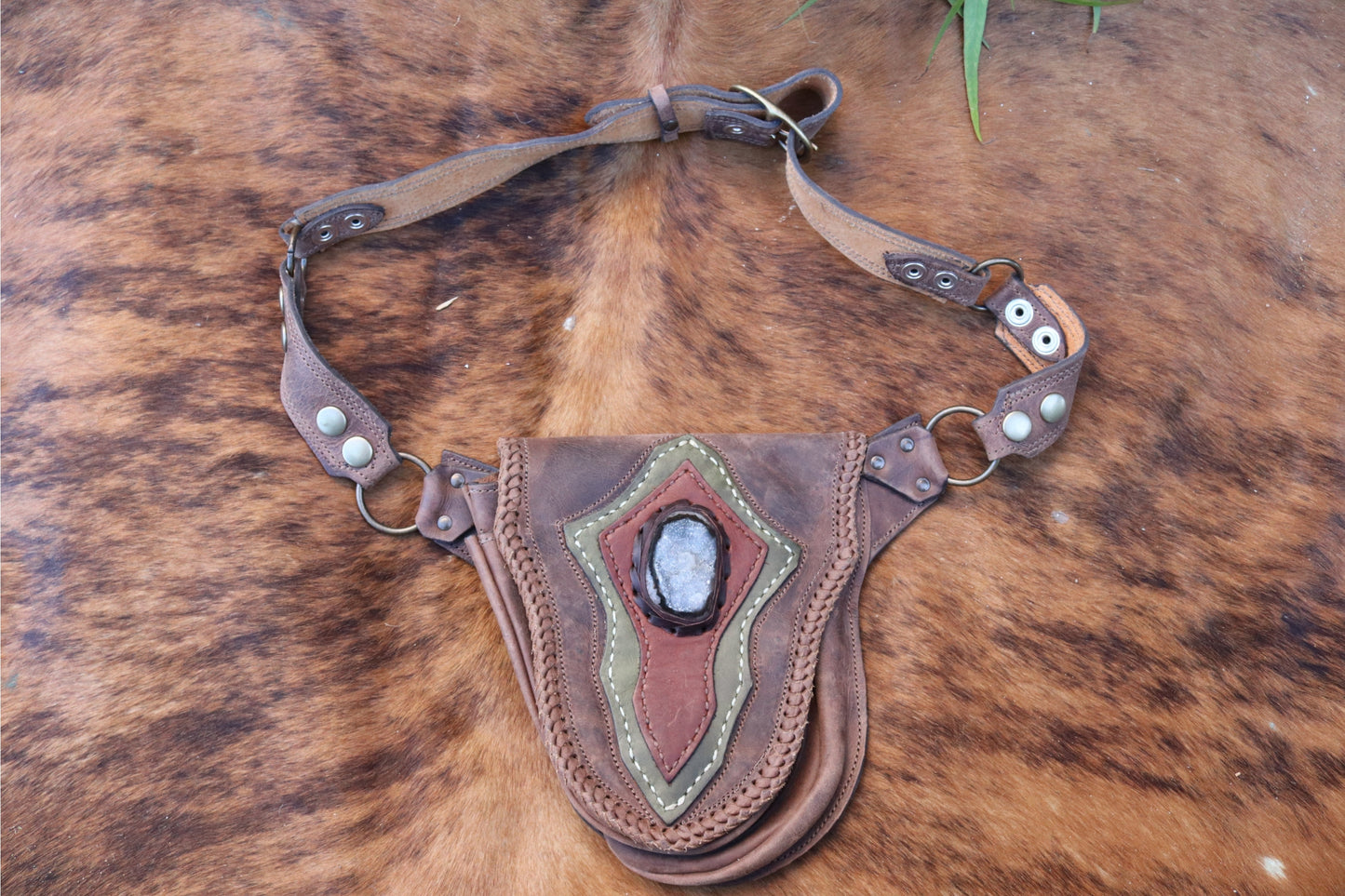El Coyote Hip Belt | Brown Leather | Agate