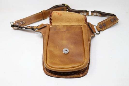 El Comandante Hip Belt | Beige Leather | Lapis