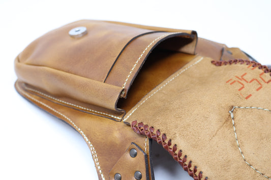 El Comandante Hip Belt | Beige Leather | Labradorite
