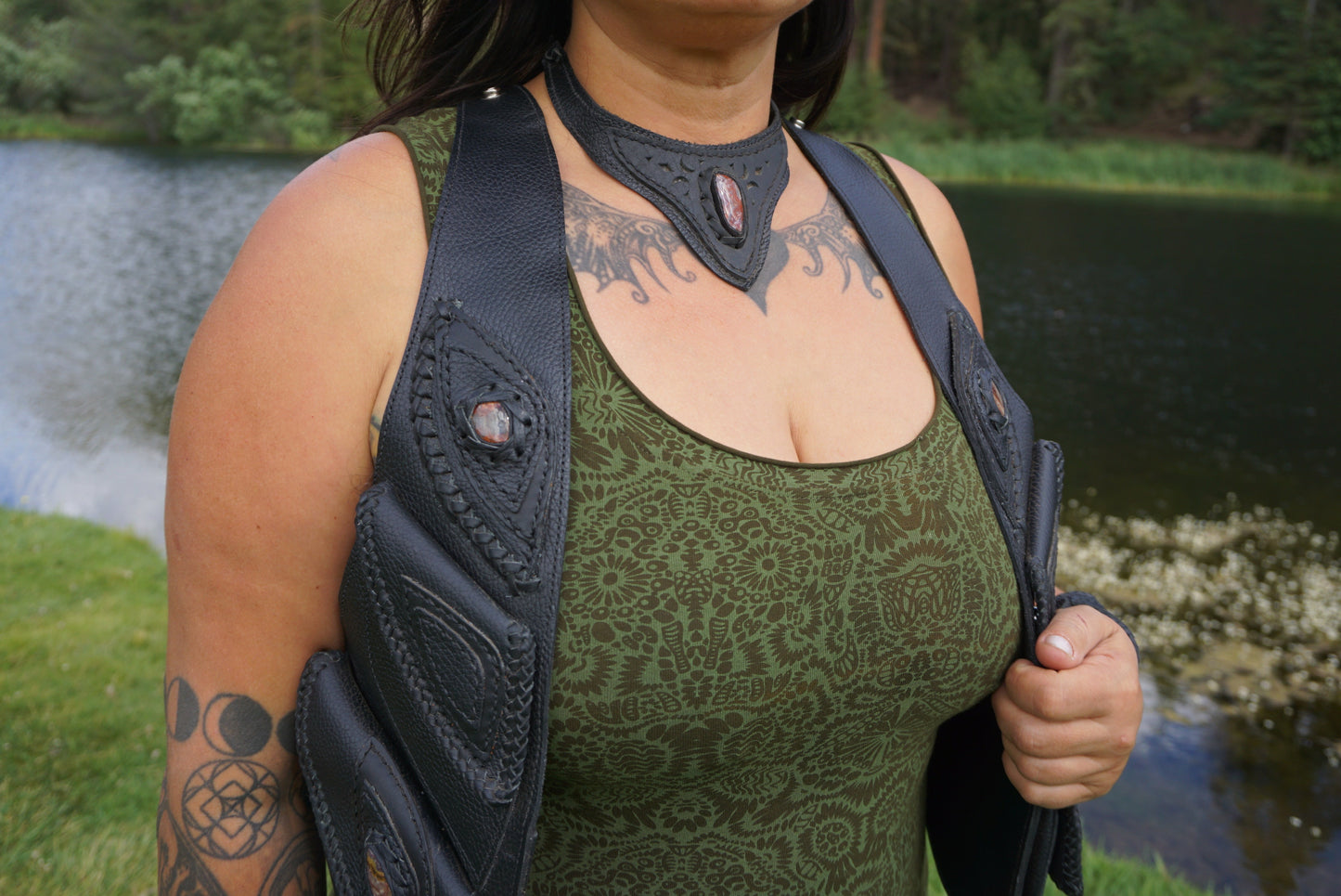 El Norteno Holster | Yellow Leather | Labradorite