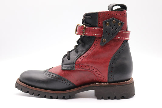 Gunslinger Boots | Black & Red | Made to Order