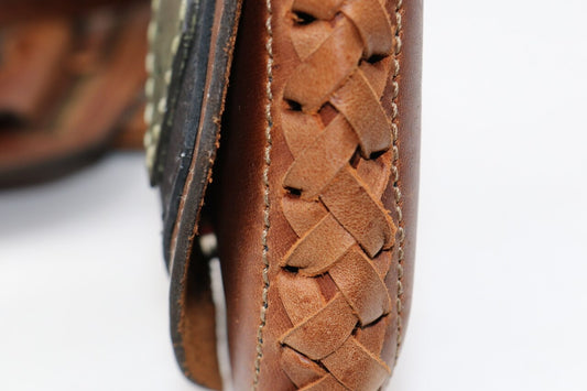 Occidental Holster | Brown Suede Leather | Turquoise