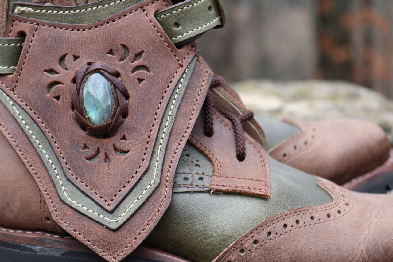 Gunslinger Boots | Brown & Green Brown | Made to Order