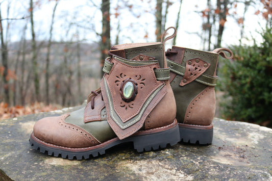 Gunslinger Boots | Brown & Green Brown | Made to Order