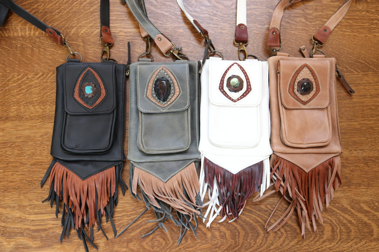 Boreal Bag | Beige Leather | Obsidian