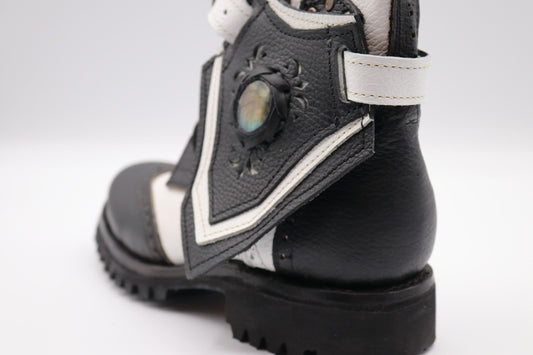 Gunslinger Boots | Black & White | Made to Order