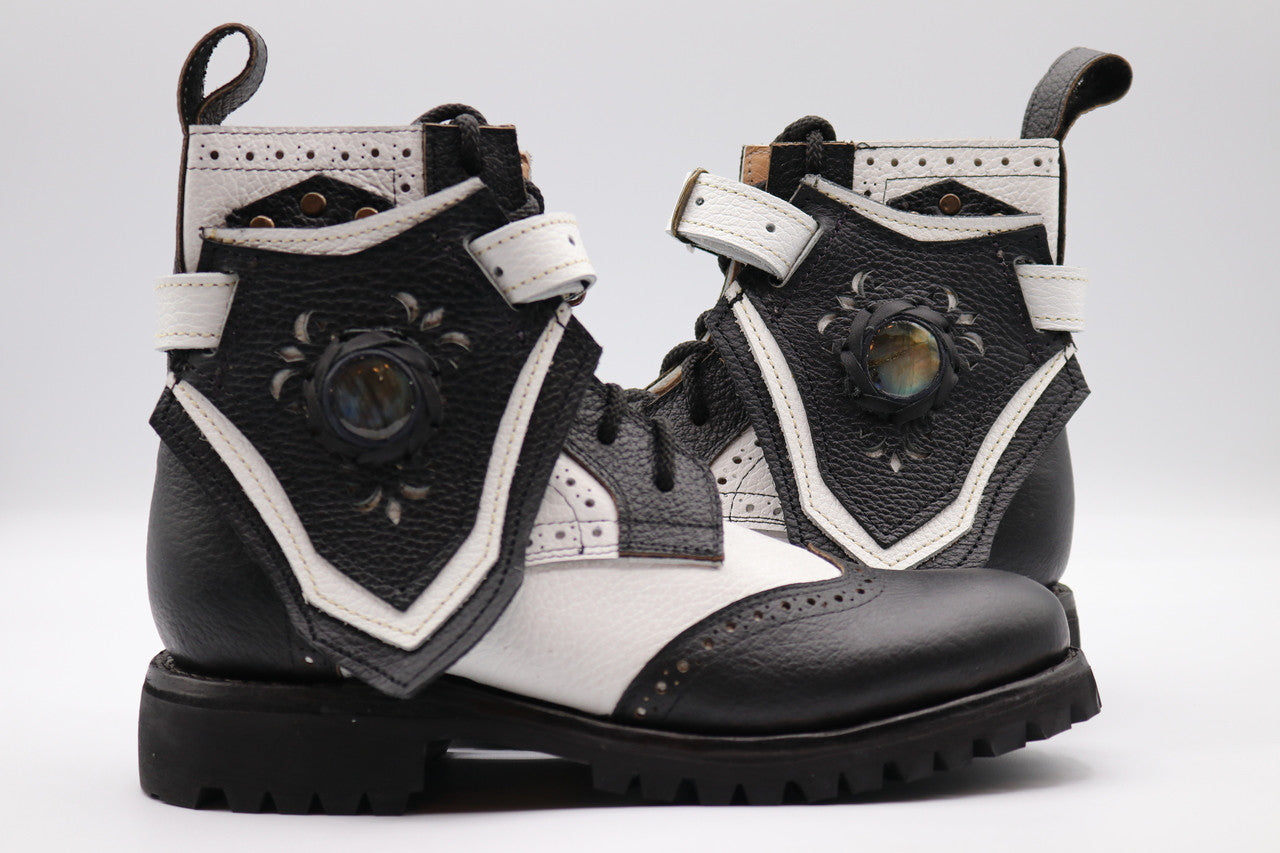 Gunslinger Boots | Black & White | Made to Order