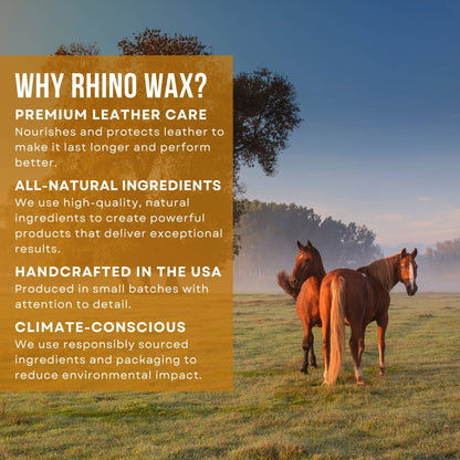 Rhino Wax Leather Maintenance Kit - 6 pieces