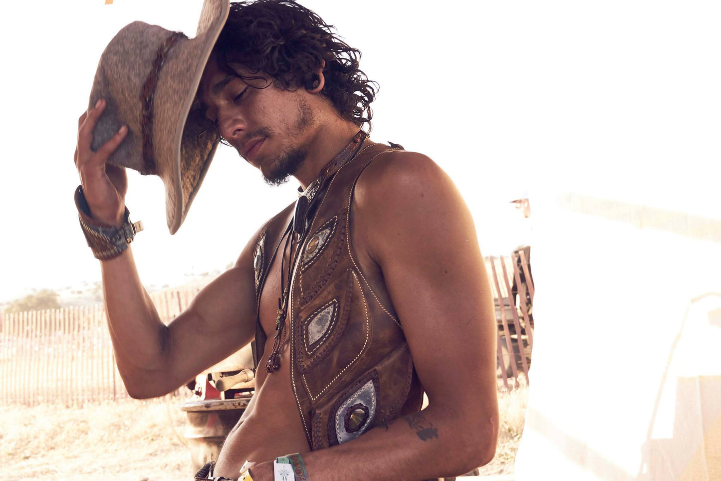 El Norteno Holster | Brown Leather | Labradorite