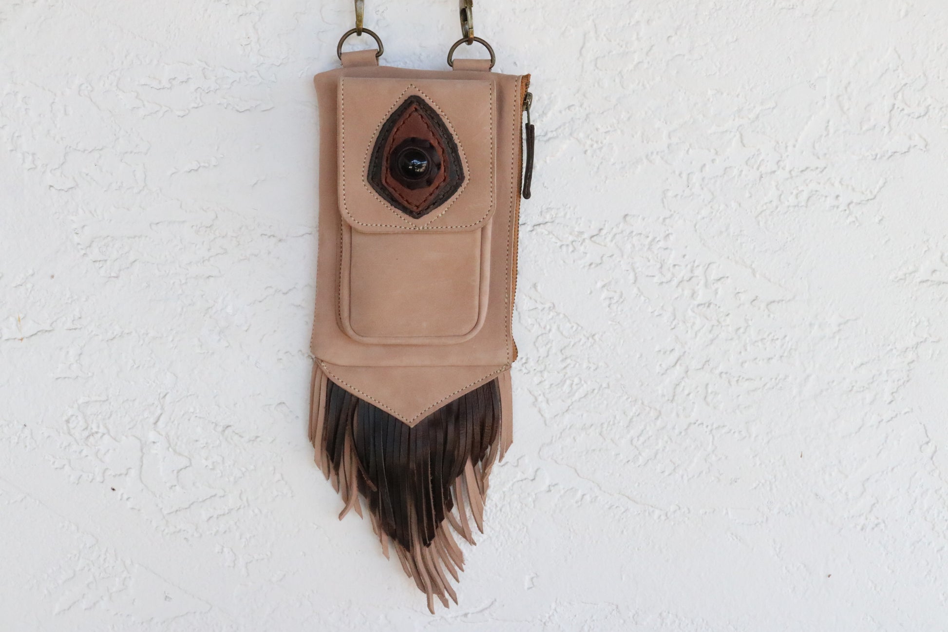 Boreal Bag | Beige Leather | Obsidian