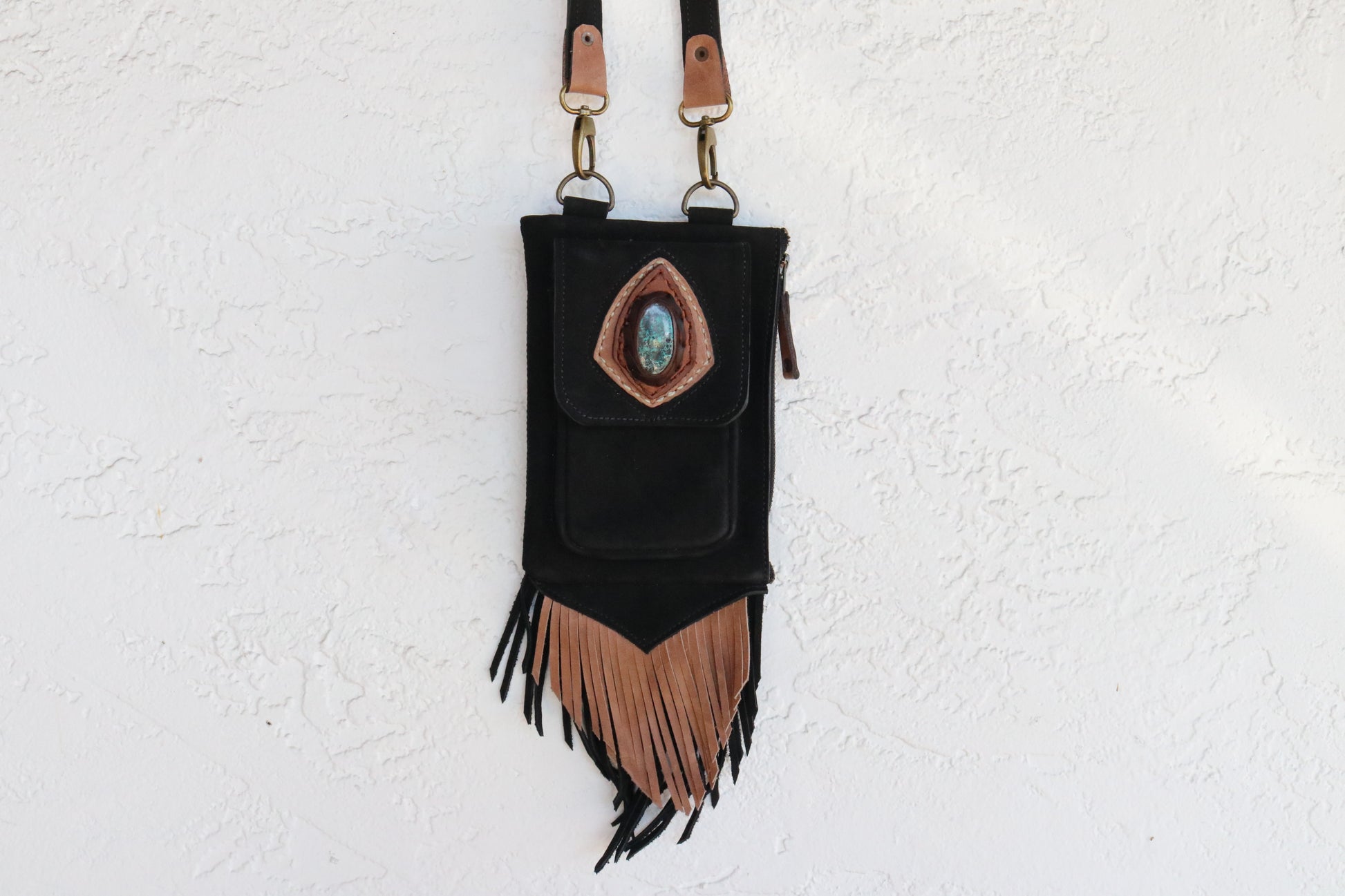 Boreal Bag | Black Leather | Chrysocolla