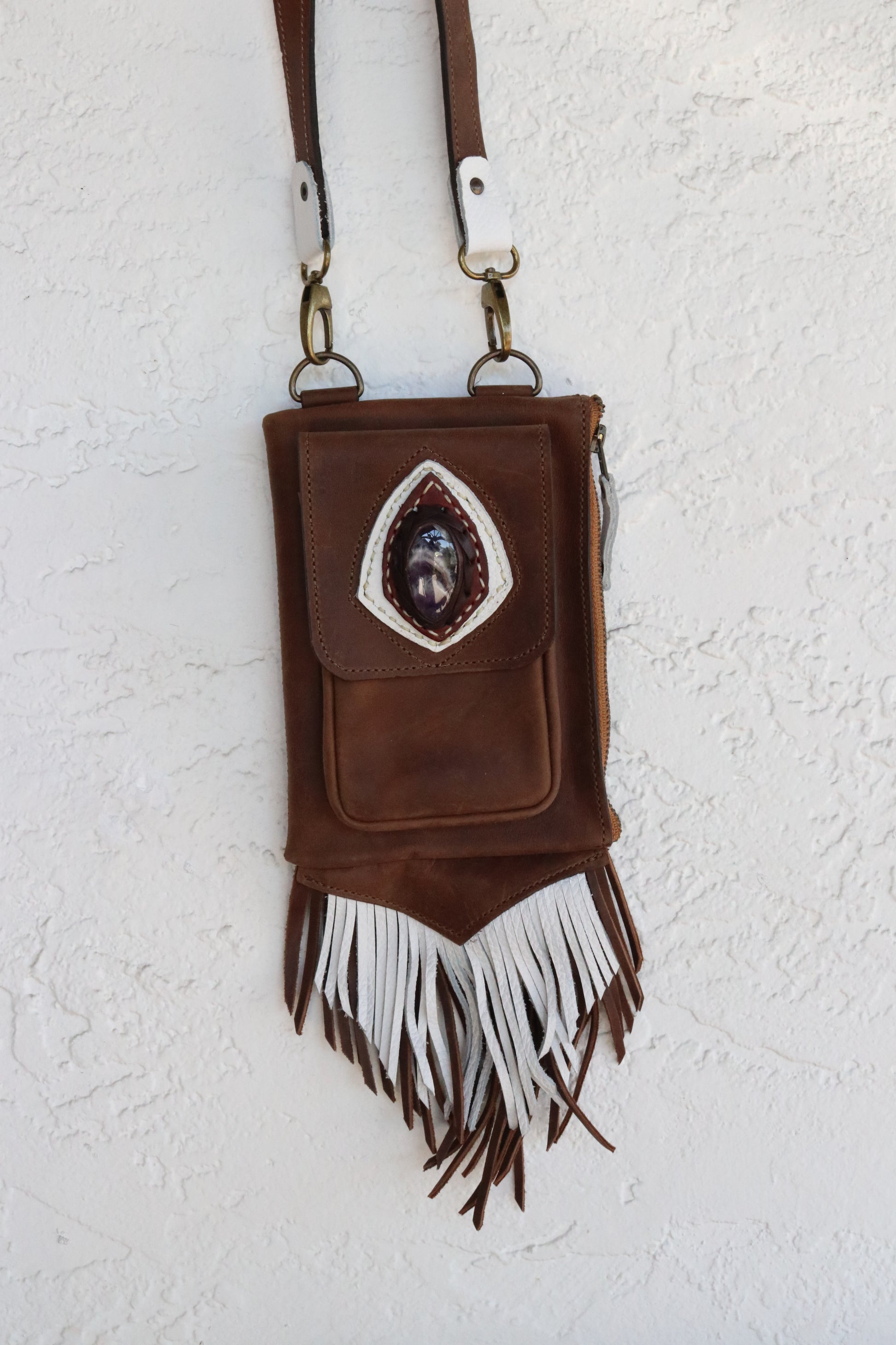 Boreal Bag | Brown Leather | Amethyst