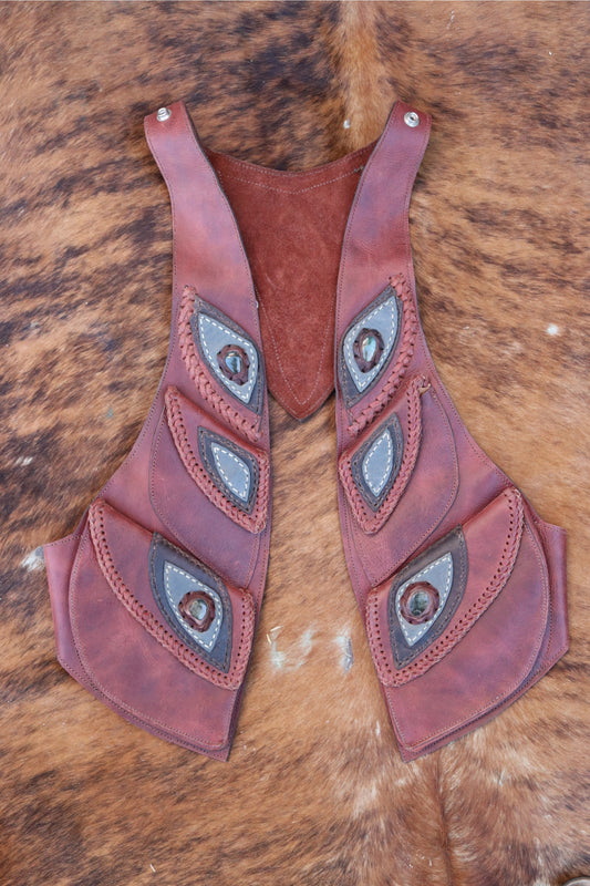 Men's El Norteno Holster | Brown Leather | Labradorite