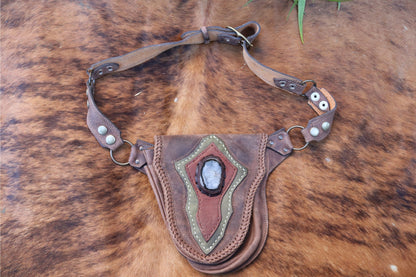 El Coyote Hip Belt | Brown Leather | Agate