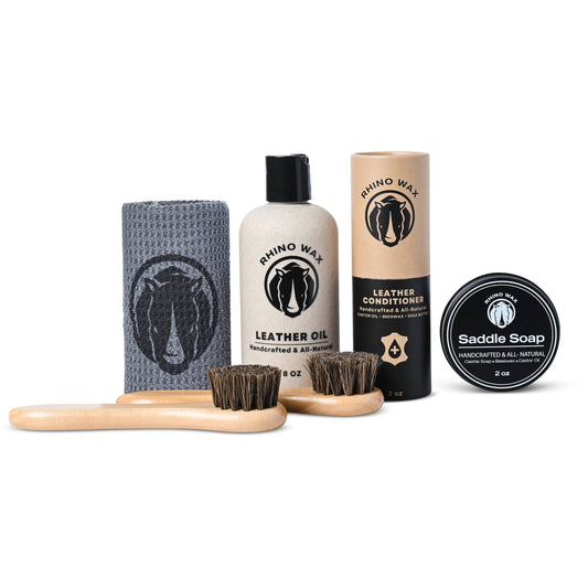 Rhino Wax Leather Maintenance Kit - 6 pieces