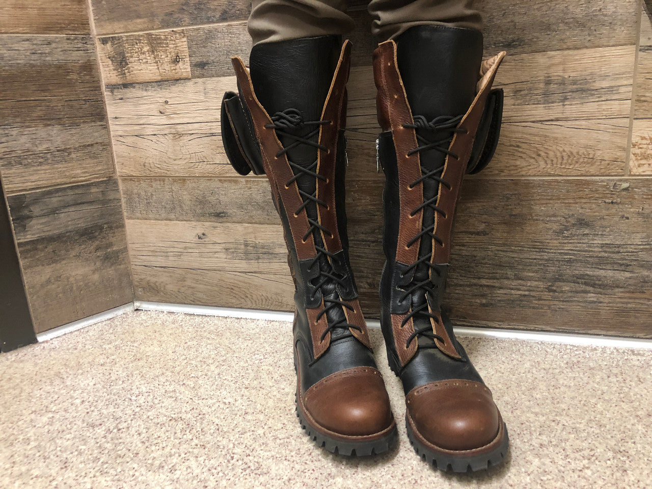 Tall Gunslinger Boots | Black & Brown | Made to Order