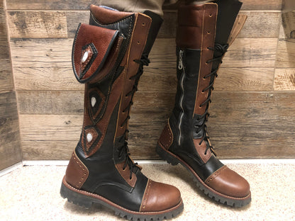 Tall Gunslinger Boots | Black & Brown | Made to Order