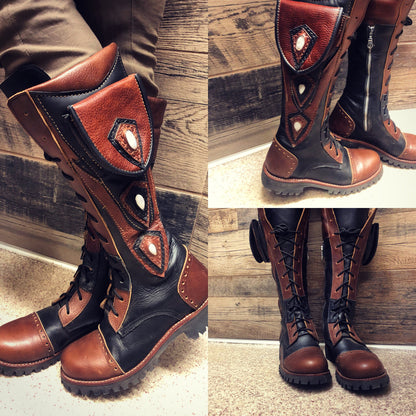 Tall Gunslinger Boots | Black & Brown | Made to Order