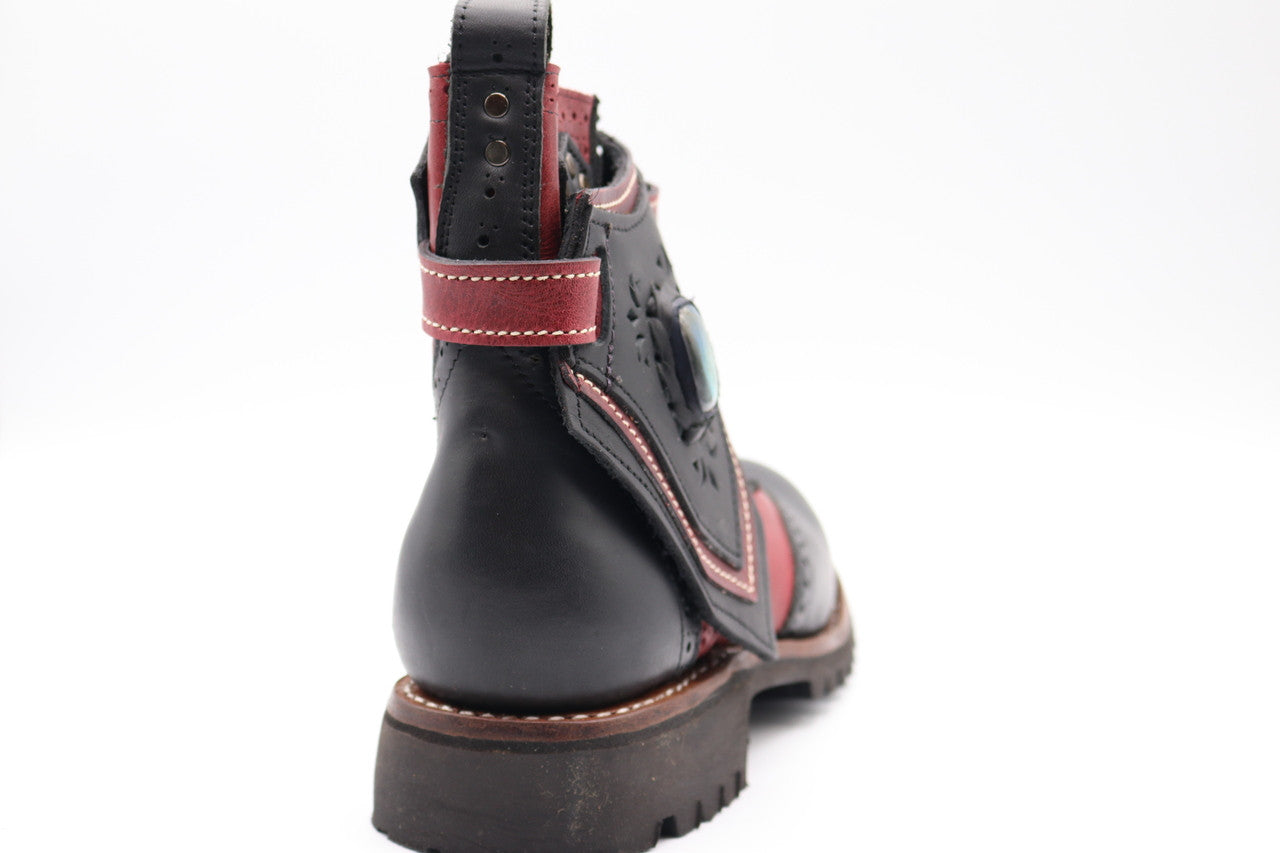 Gunslinger Boots | Black & Red | Made to Order
