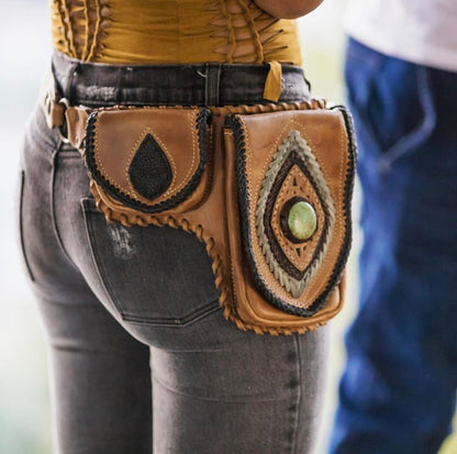 Bolivar Hip Belt | Black Leather | Lapis