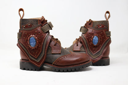Gunslinger Boots | Green & Brown | Made to Order
