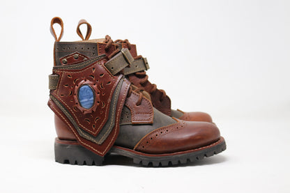 Gunslinger Boots | Green & Brown | Made to Order