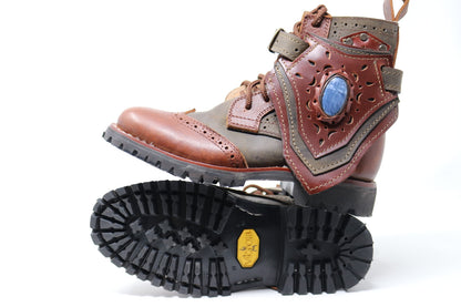 Gunslinger Boots | Green & Brown | Made to Order