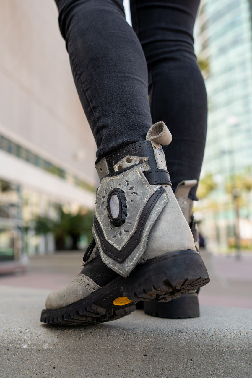 Gunslinger Boots | Black & Gray | Made to Order