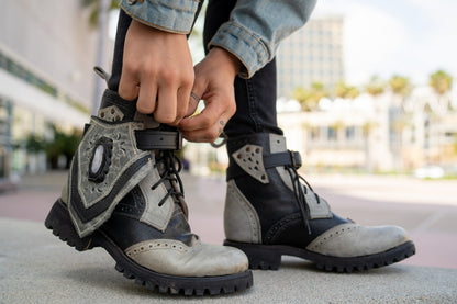 Gunslinger Boots | Black & Gray | Made to Order