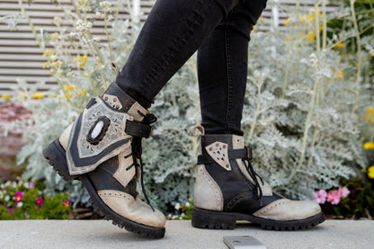 Gunslinger Boots | Black & Gray | Made to Order