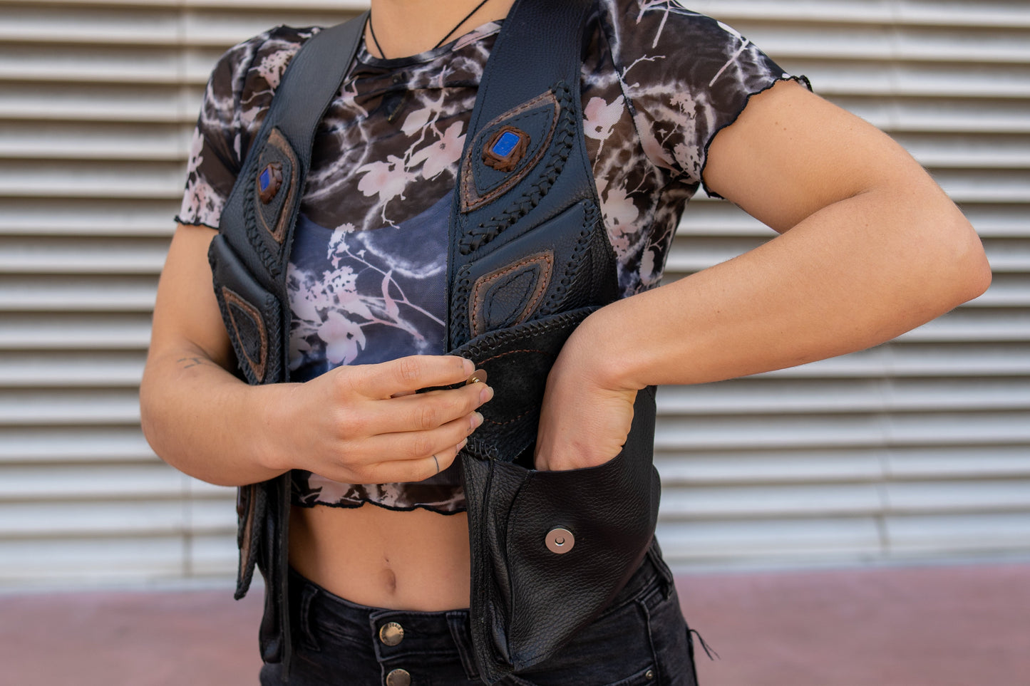 El Norteno Holster | Brown Leather | Labradorite