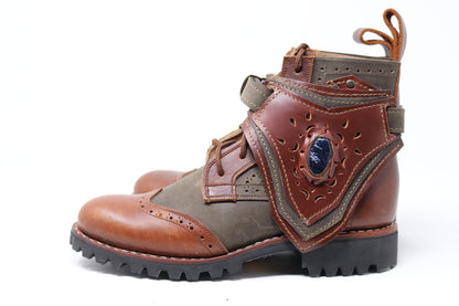 Gunslinger Boots | Green & Brown | Made to Order