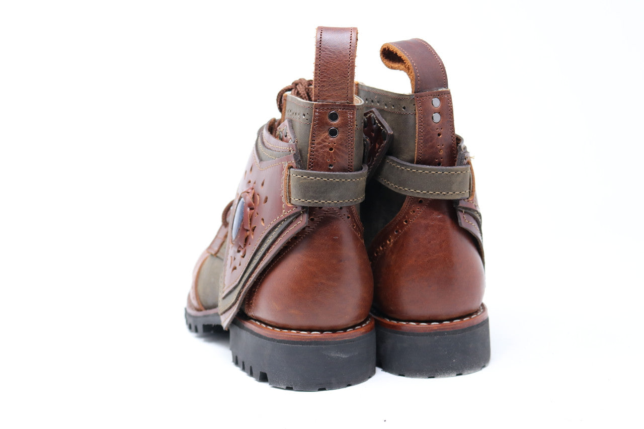 Gunslinger Boots | Green & Brown | Made to Order
