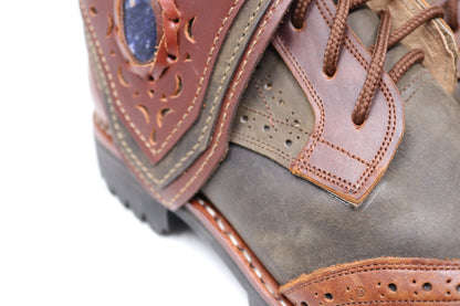 Gunslinger Boots | Green & Brown | Made to Order