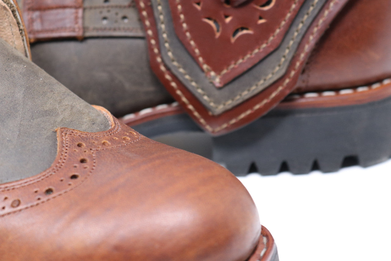 Gunslinger Boots | Green & Brown | Made to Order