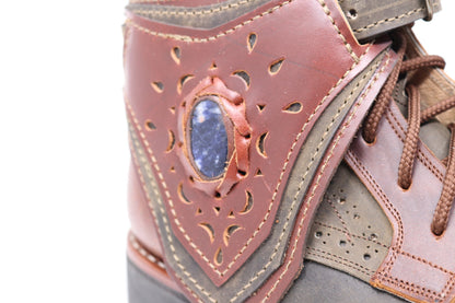 Gunslinger Boots | Green & Brown | Made to Order