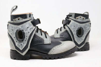 Gunslinger Boots | Black & Gray | Made to Order