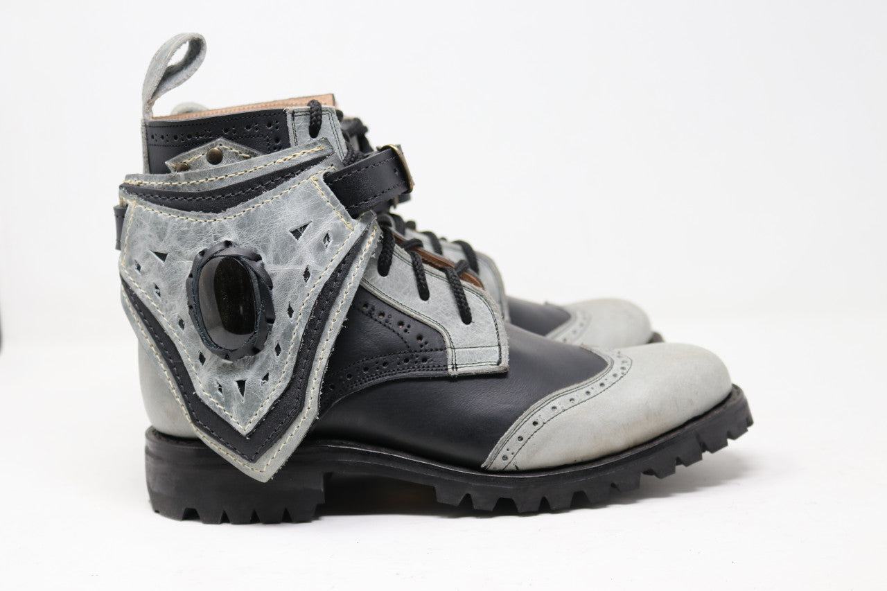 Gunslinger Boots | Black & Gray | Made to Order