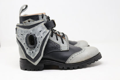 Gunslinger Boots | Black & Gray | Made to Order