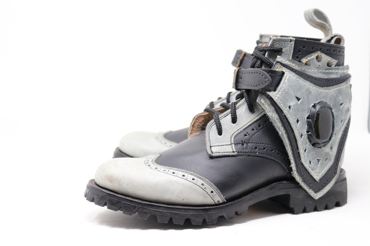 Gunslinger Boots | Black & Gray | Made to Order