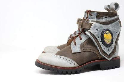 Gunslinger Boots | Green & Gray | Made to Order