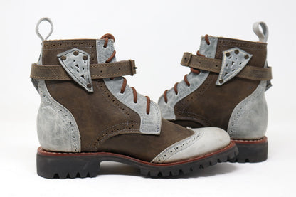 Gunslinger Boots | Green & Gray | Made to Order