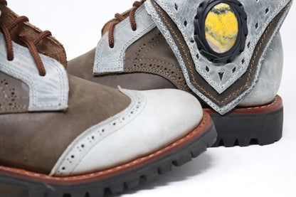 Gunslinger Boots | Green & Gray | Made to Order