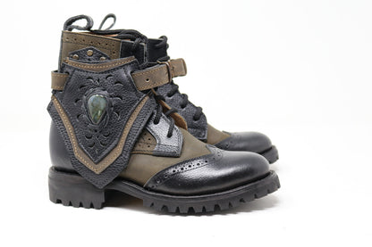 Gunslinger Boots | Green & Black | Made to Order
