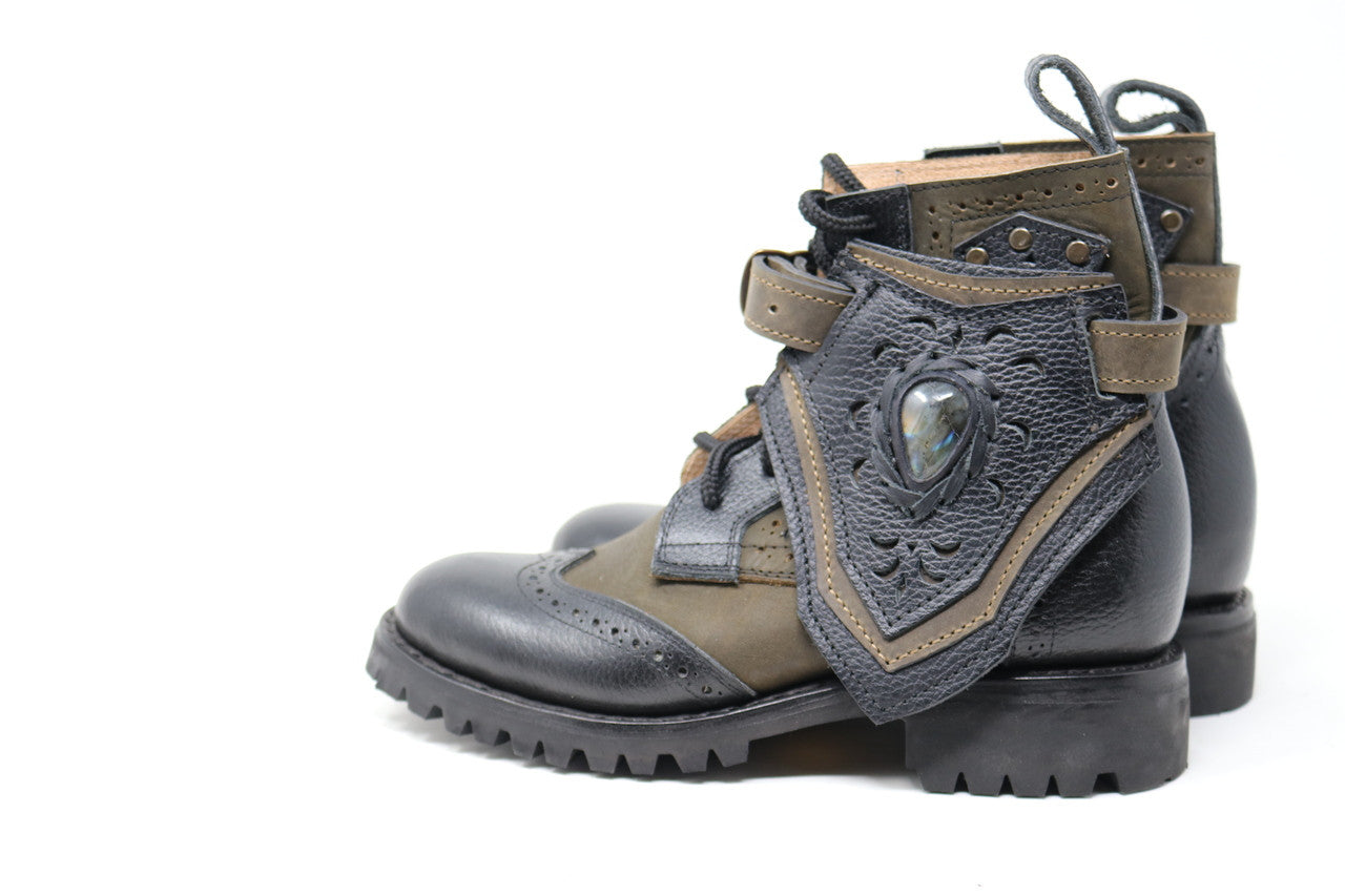 Gunslinger Boots | Green & Black | Made to Order