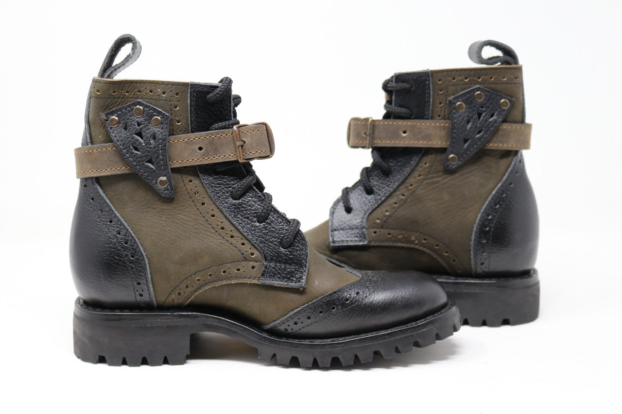 Gunslinger Boots | Green & Black | Made to Order