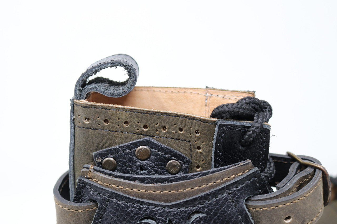 Gunslinger Boots | Green & Black | Made to Order