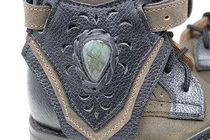 Gunslinger Boots | Green & Black | Made to Order