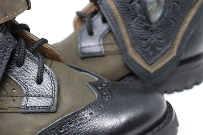 Gunslinger Boots | Green & Black | Made to Order