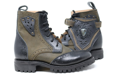 Gunslinger Boots | Green & Black | Made to Order
